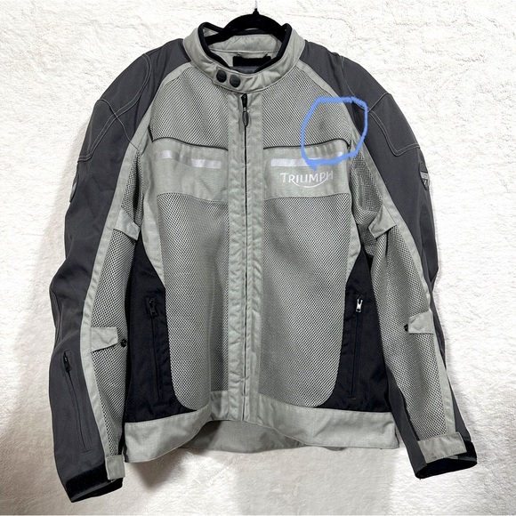 Triumph motorcycle riding touring mesh jacket removable inner lining Size 54-64 - Picture 3 of 14